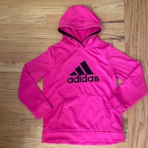 Adidas neon pink soft girls M (10-12) hoodie